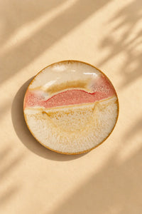 Dawn Drift Blush-Cream Ceramic Dinner Plate