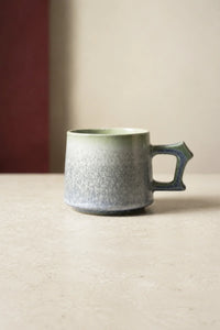 First Frost Blue-Green Ceramic Coffee Cup Set