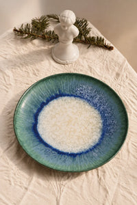 Moonpool Blue-Green Ceramic Serving Plate