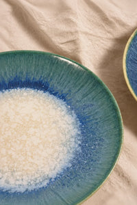 Moonpool Blue-Green Ceramic Serving Plate