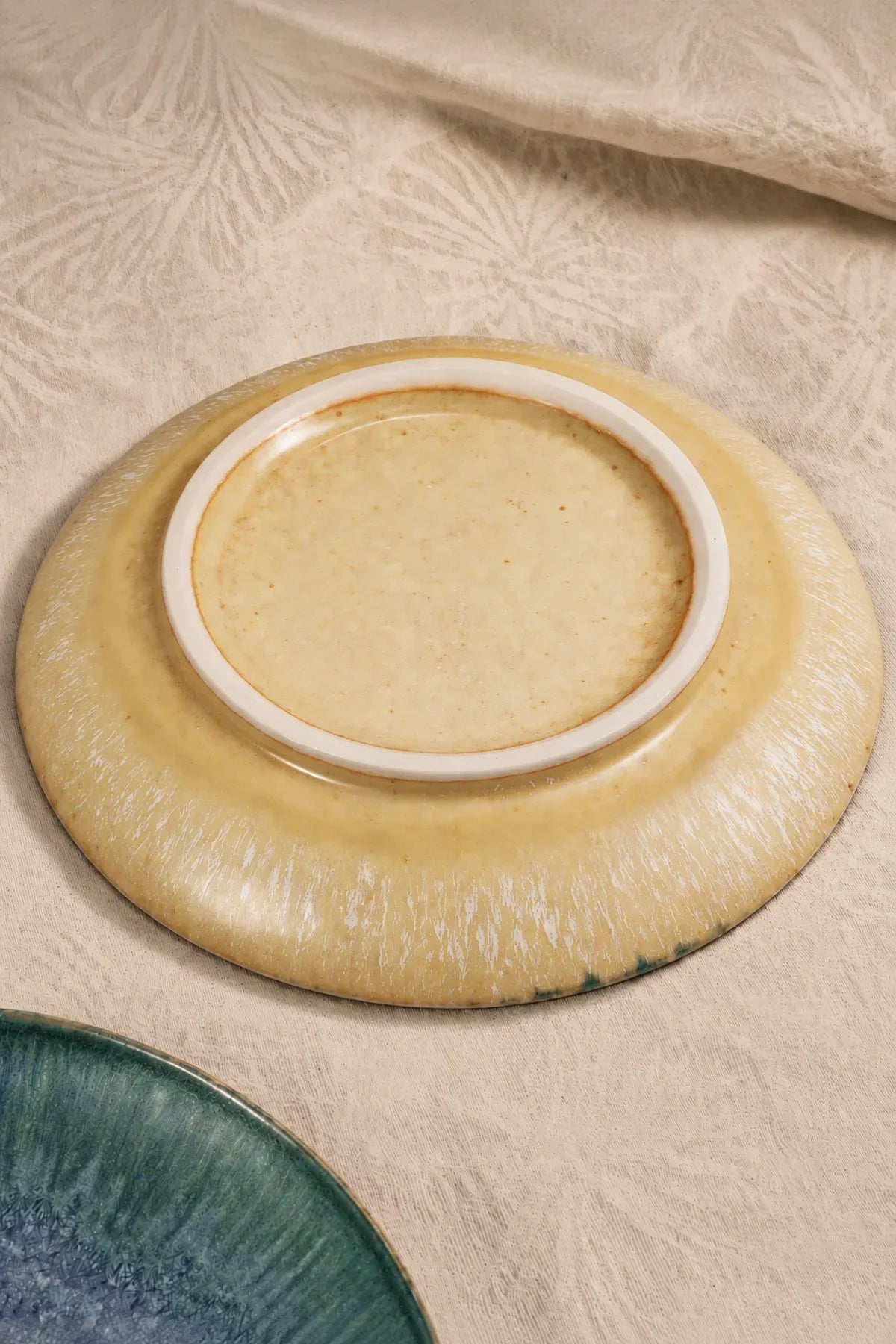 Moonpool Blue-Green Ceramic Serving Plate