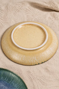 Frost Field Blue-Green Ceramic Dessert Plate