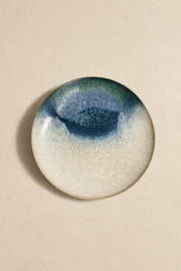 Frost Field Blue-Green Ceramic Dessert Plate