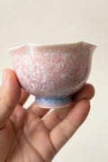 Frost Bloom Blush-Blue Ceramic Tea Cup