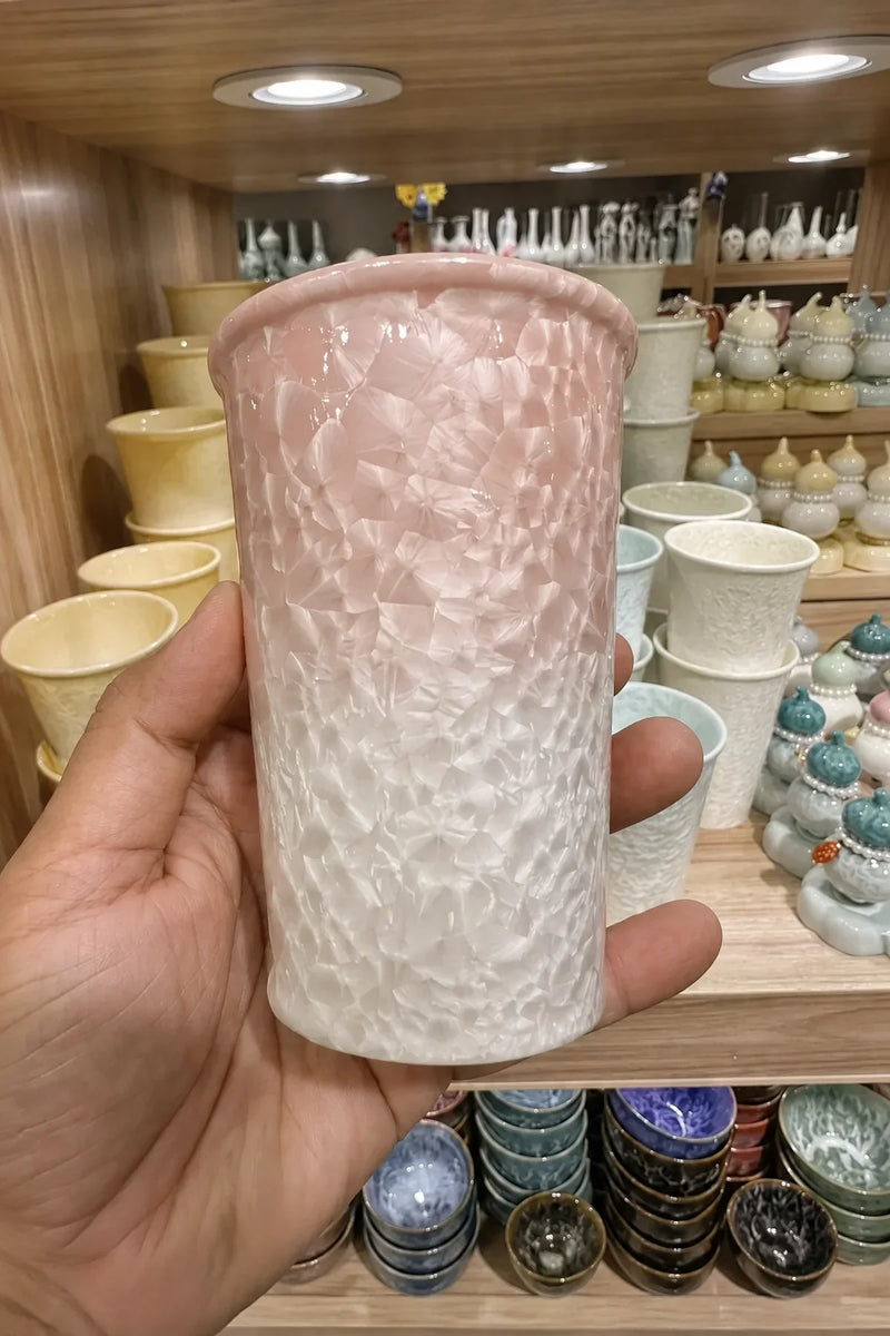 Frost Bloom Pastel Gradient Ceramic Tumbler
