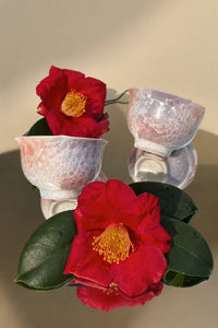 Frost Bloom Blush Ceramic Tea Cup