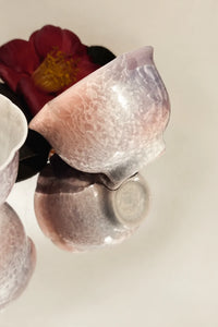 Frost Bloom Blush Ceramic Tea Cup