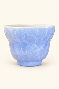 Frost Bloom Light Blue Ceramic Tea Cup