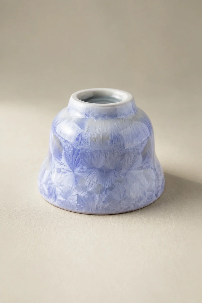 Frost Bloom Light Blue Ceramic Tea Cup