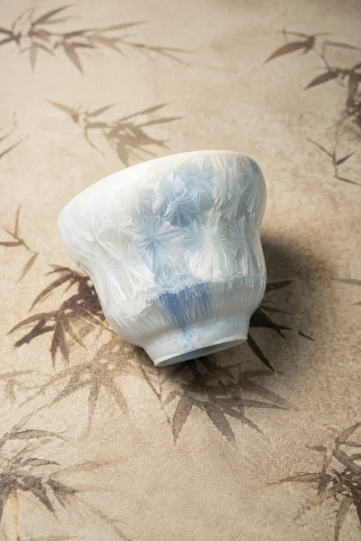 Frost Bloom Light Blue Ceramic Tea Cup