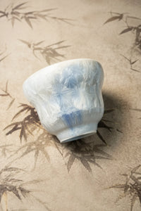 Frost Bloom Light Blue Ceramic Tea Cup