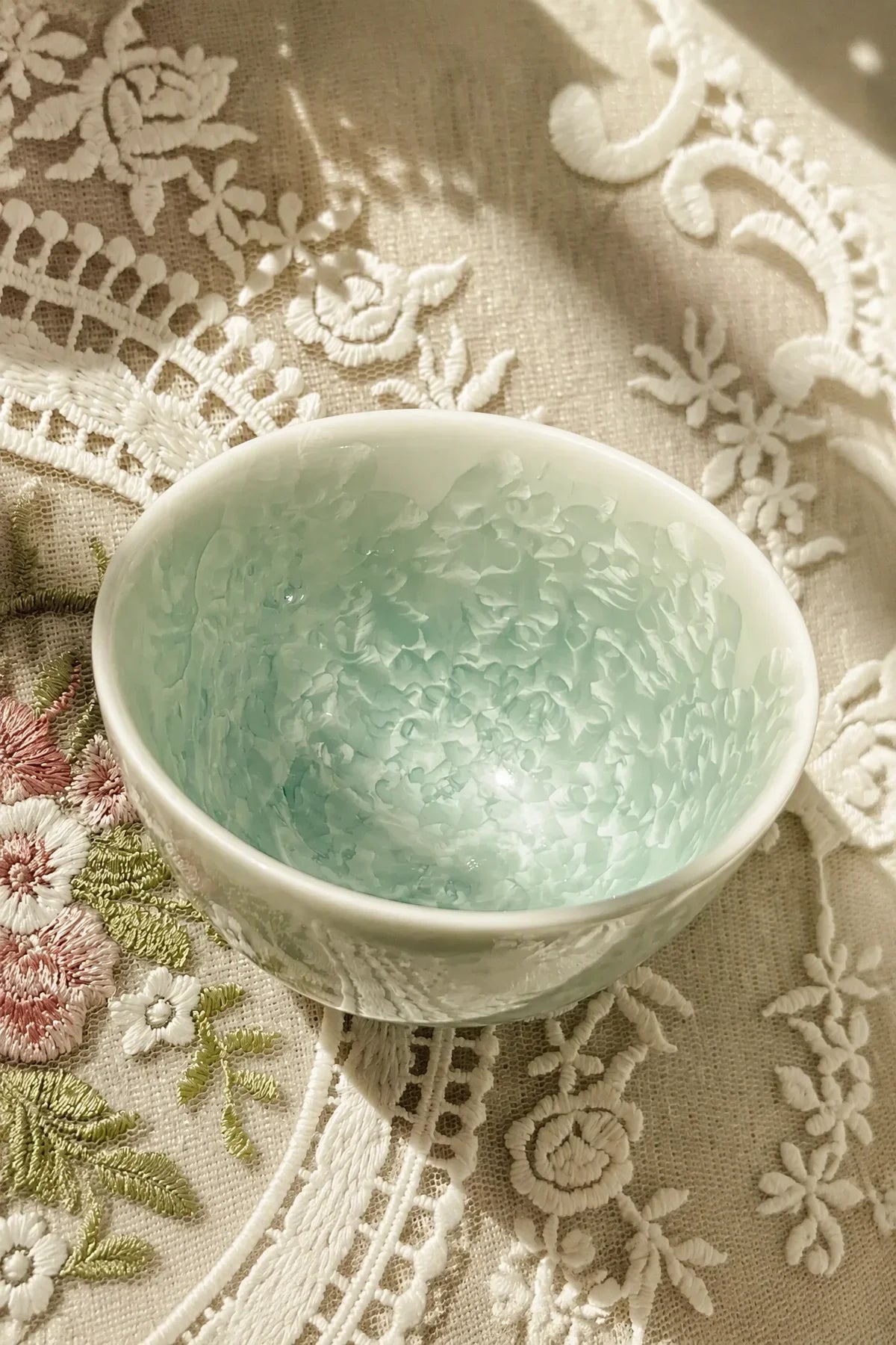 Frost Bloom Multicolor Ceramic Tea Cup