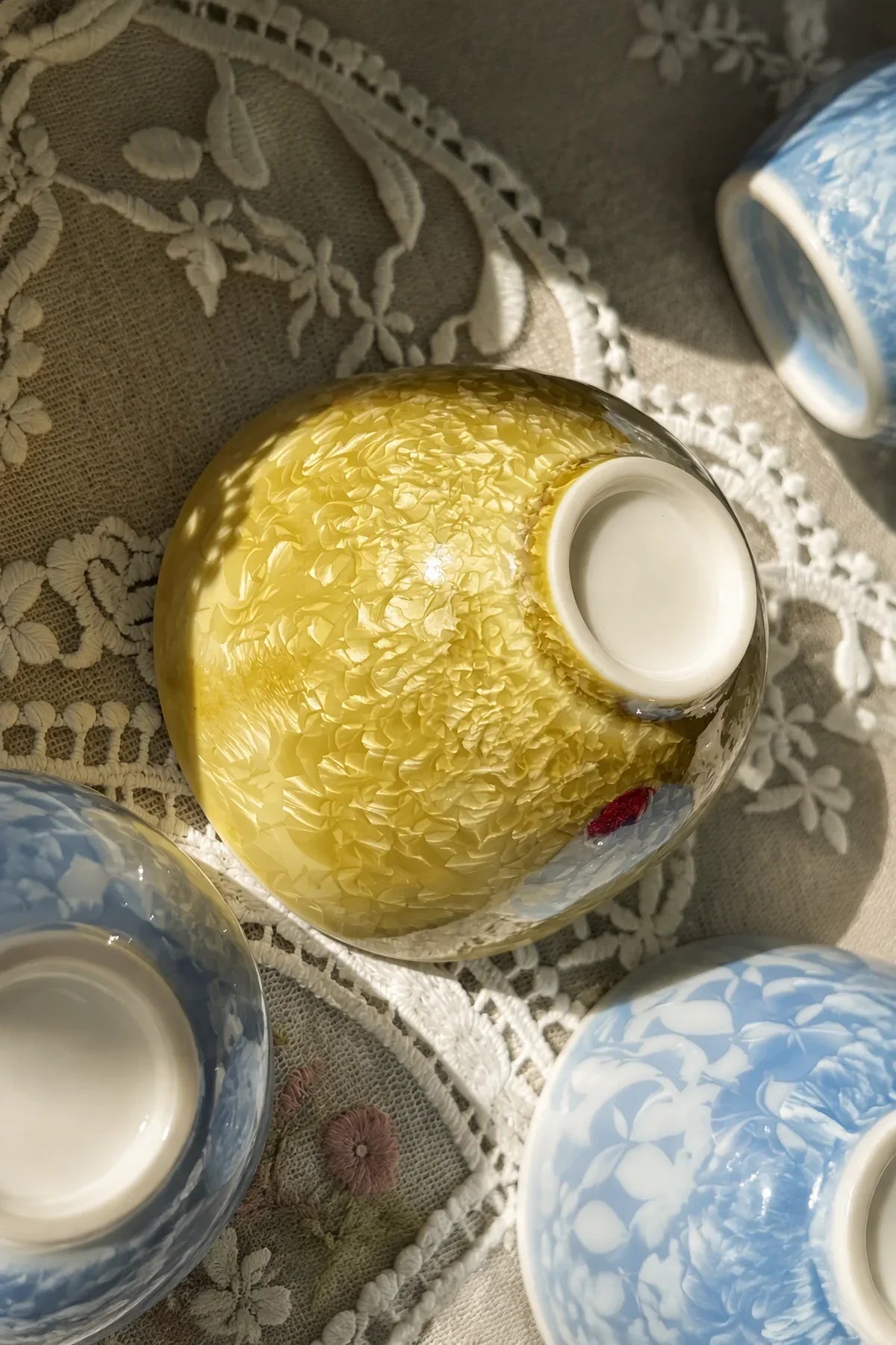 Frost Bloom Multicolor Ceramic Tea Cup