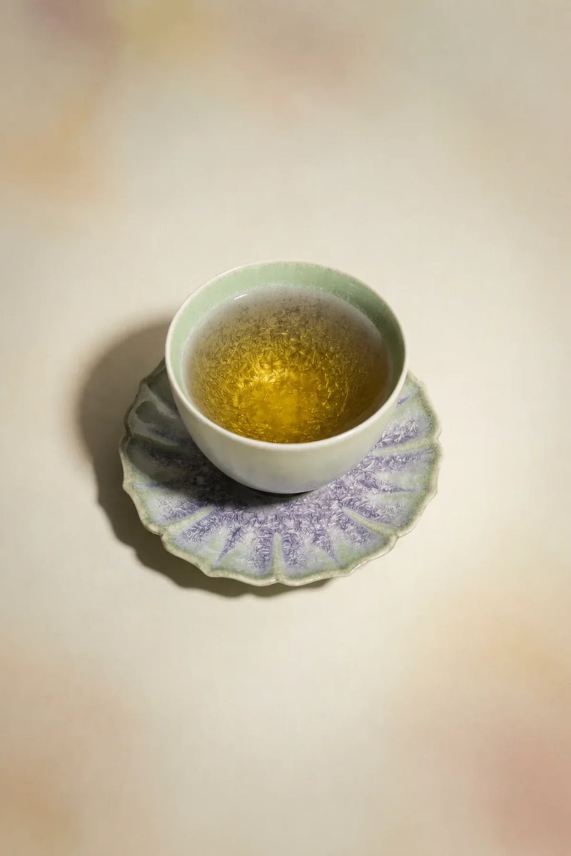 Frost Garden Blue-Green Ceramic Tea Set