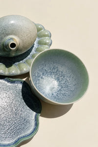 Frost Garden Blue-Green Ceramic Tea Set