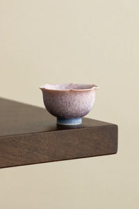 Frost Bloom Blush-Blue Ceramic Tea Cup