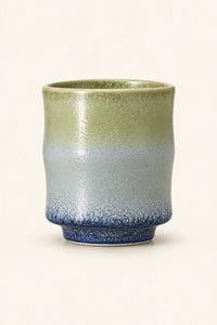 Mineral Frost Green-Blue Ceramic Tea Cup