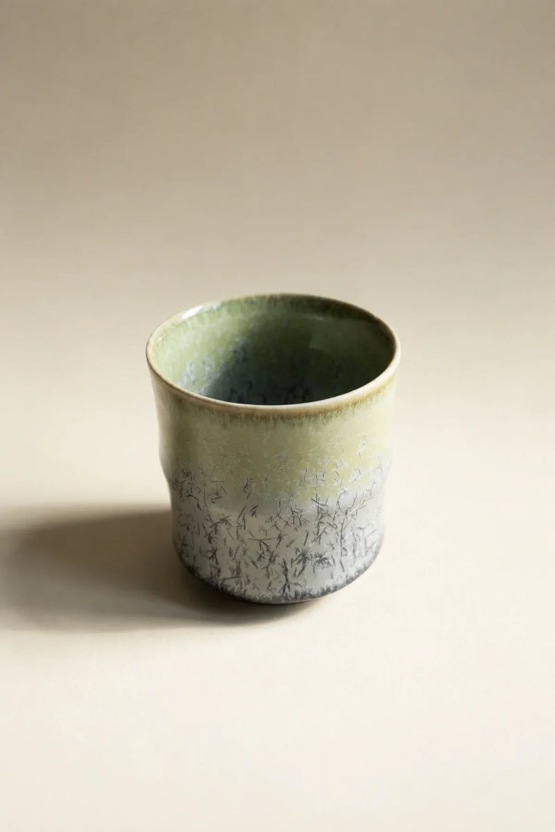 Mineral Frost Green-Blue Ceramic Tea Cup