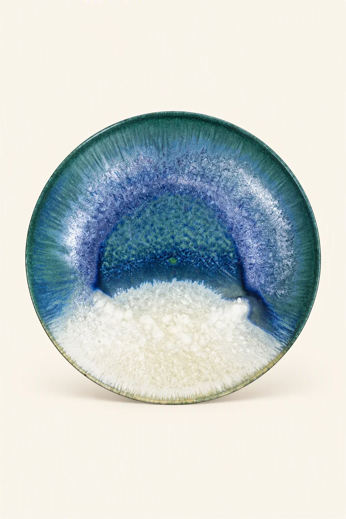 Khingan Night Blue-Green Ceramic Serving Plate