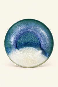 Khingan Night Blue-Green Ceramic Serving Plate