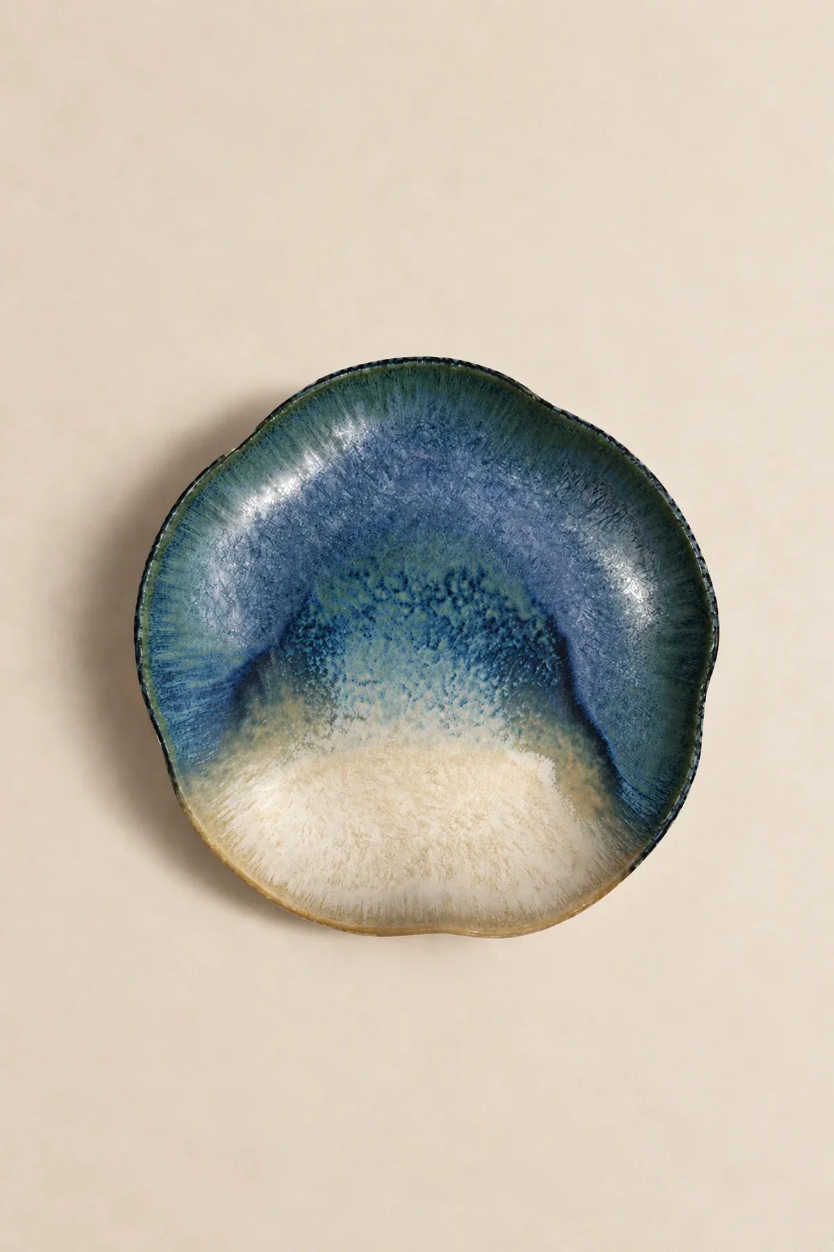 Khingan Night Blue-Green Ceramic Serving Plate