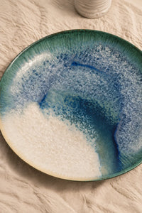 Khingan Night Blue-Green Ceramic Serving Plate