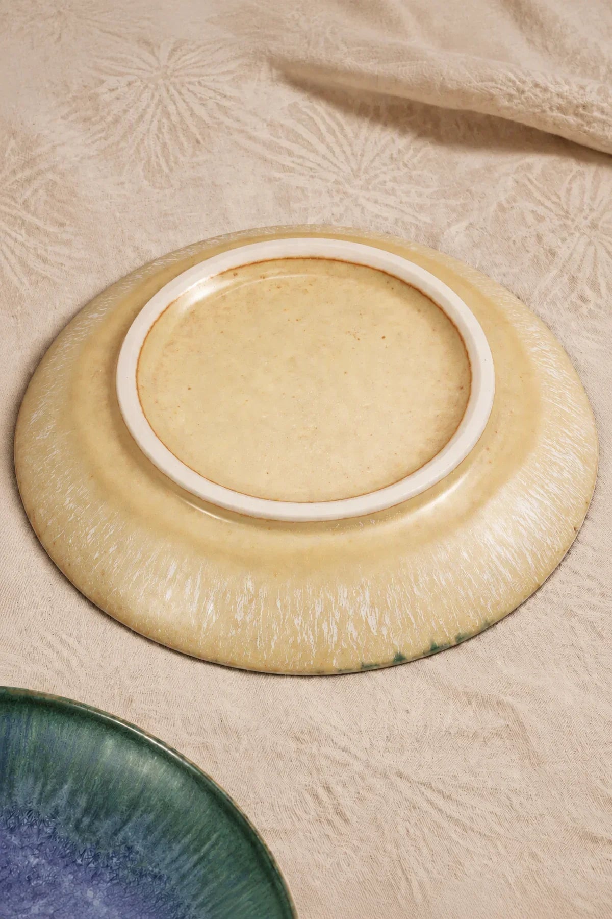 Khingan Night Blue-Green Ceramic Serving Plate