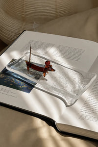 Apple of My Eye Amber Glass Incense Holder