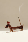 Apple of My Eye Amber Glass Incense Holder