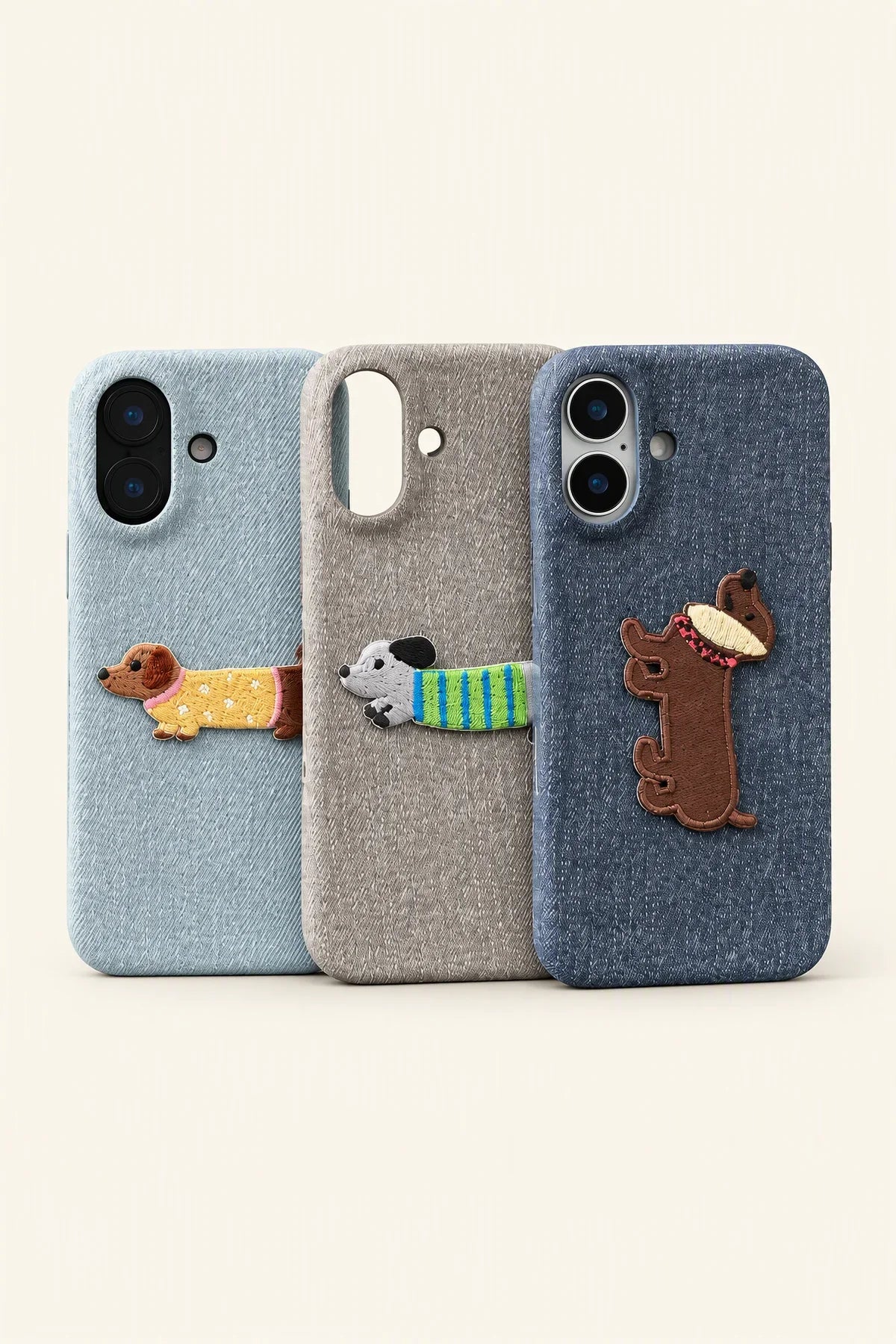 Canine Wardrobe Denim-Look Fabric Phone Case