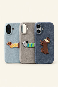 Canine Wardrobe Denim-Look Fabric Phone Case