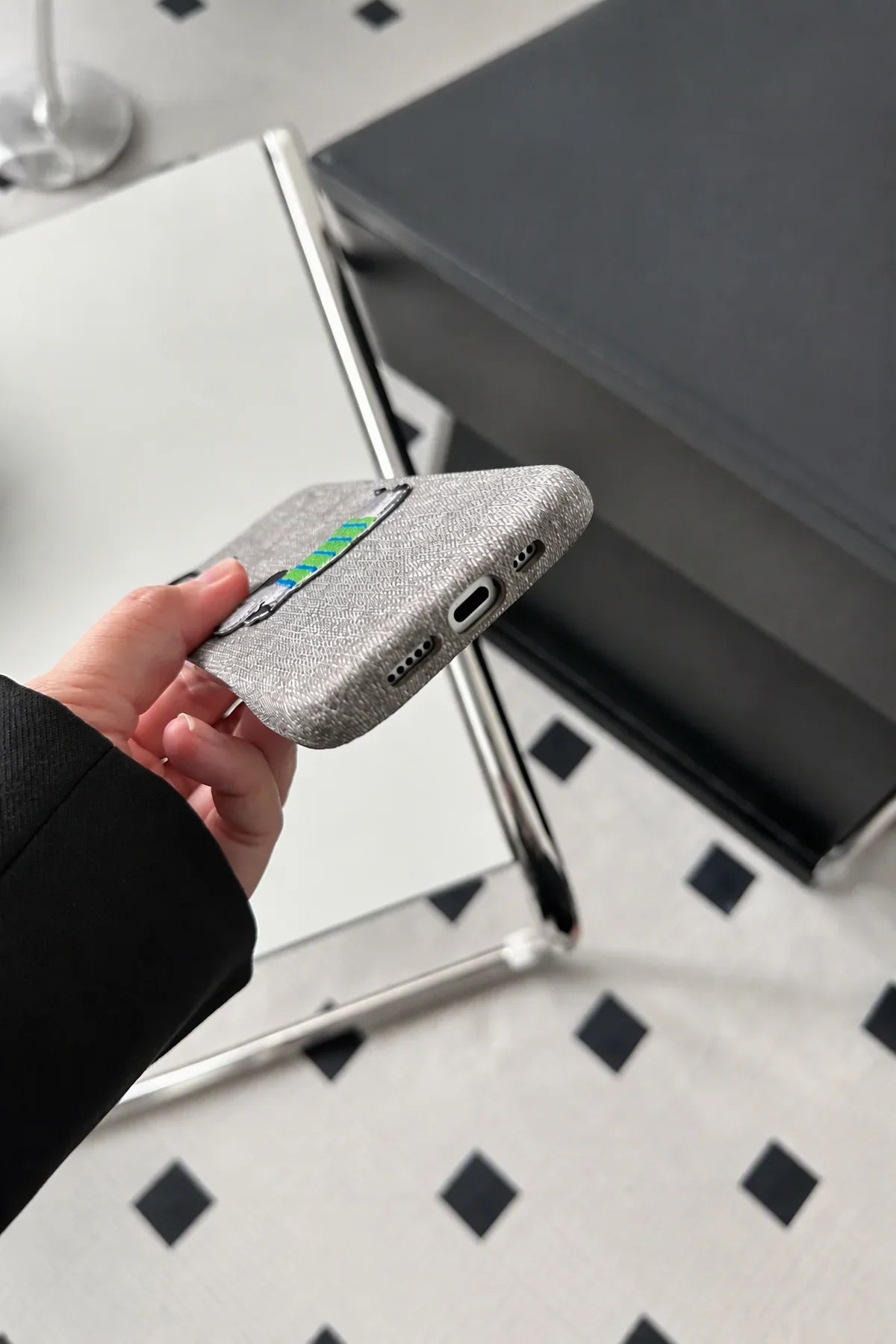 Canine Wardrobe Denim-Look Fabric Phone Case