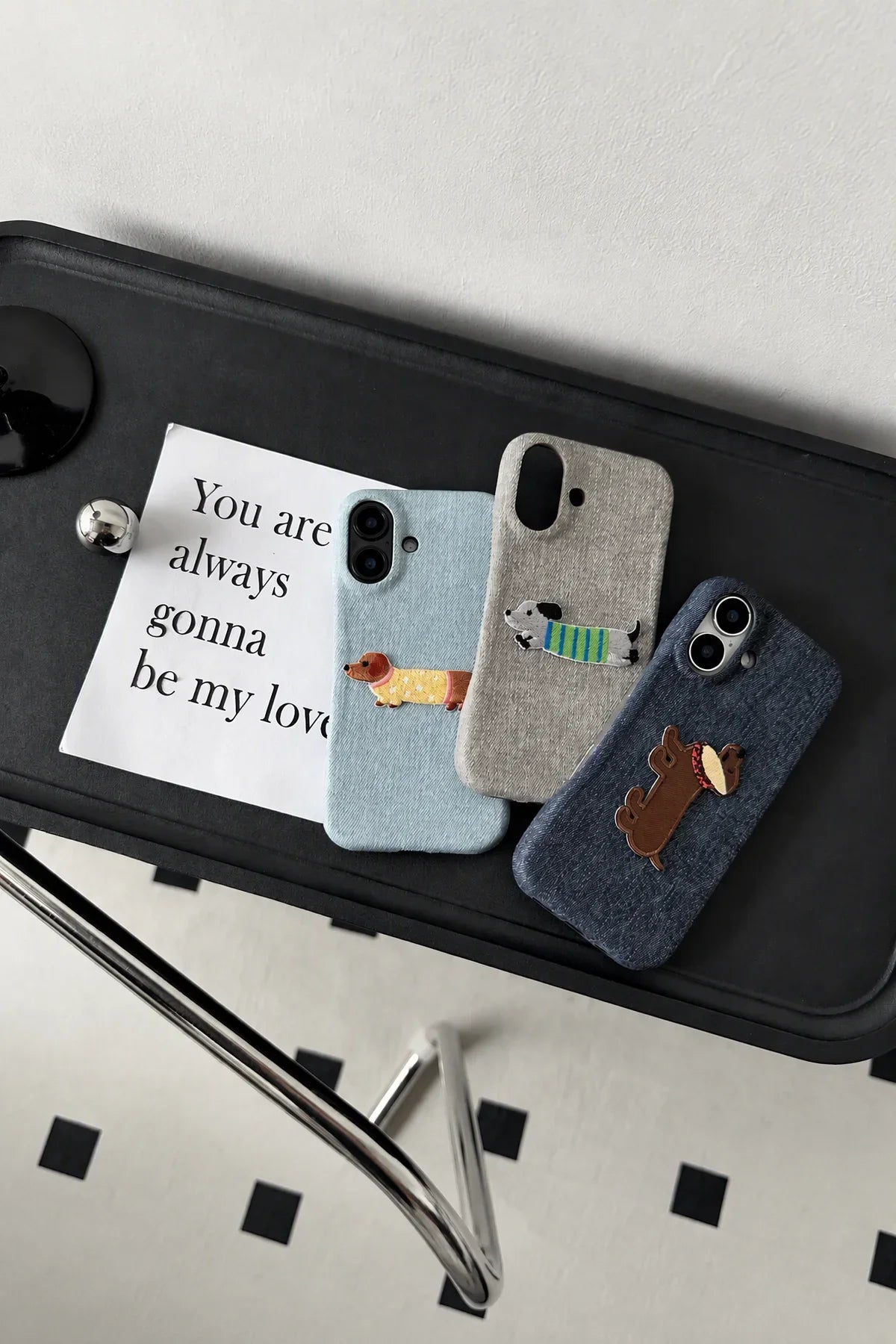 Canine Wardrobe Denim-Look Fabric Phone Case