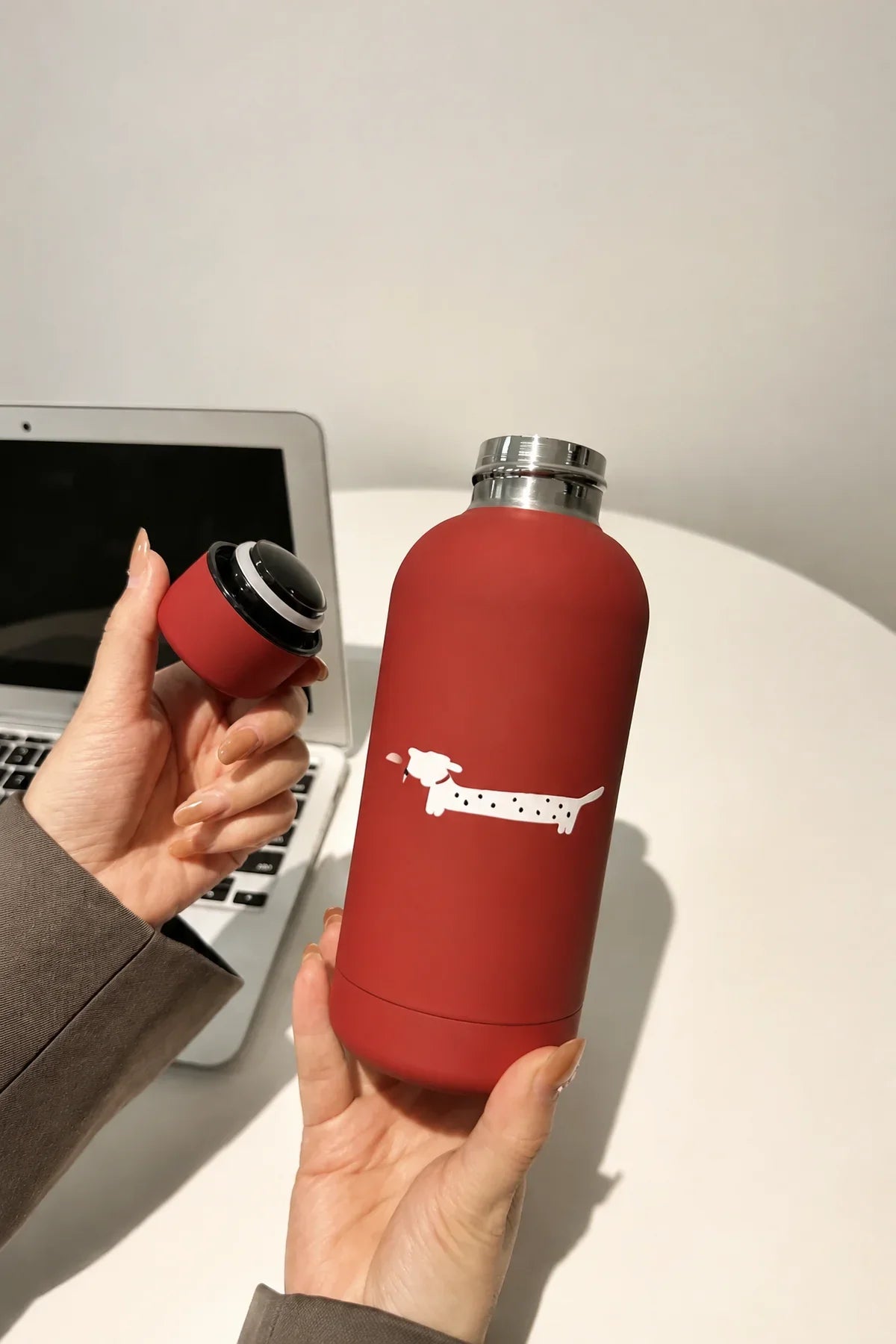 Long Walk Red Stainless Steel Water Bottle