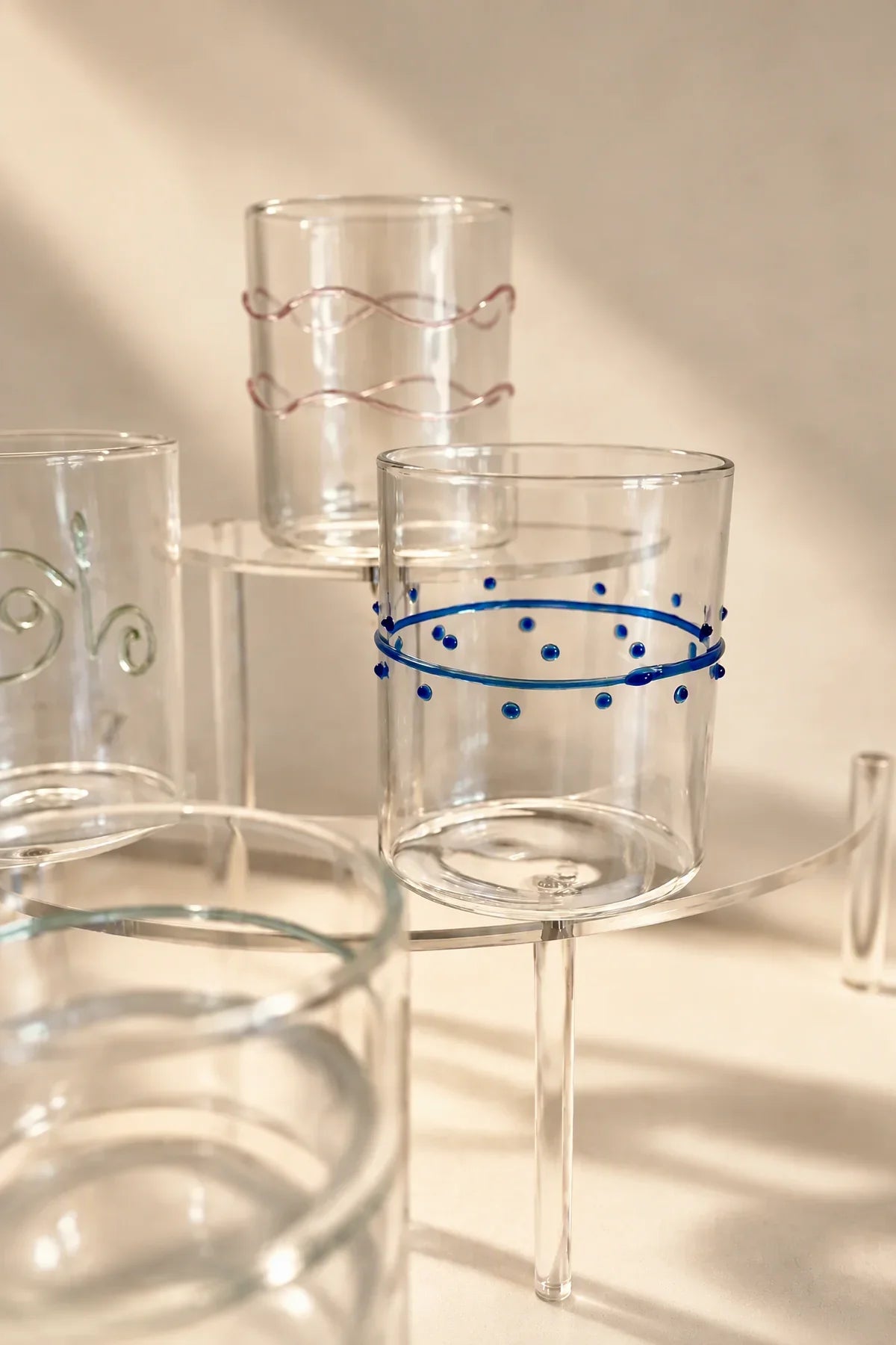 Scribble Accent Clear Borosilicate Glass Tumbler