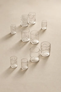 Scribble Accent Clear Borosilicate Glass Tumbler