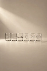 Scribble Accent Clear Borosilicate Glass Tumbler