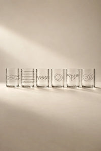 Scribble Accent Clear Borosilicate Glass Tumbler