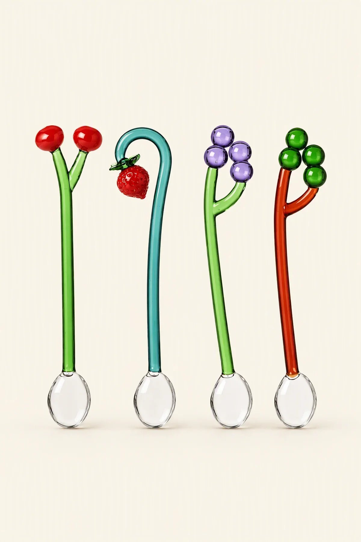 Storybook Garden Multicolor Borosilicate Glass Stirring Spoon