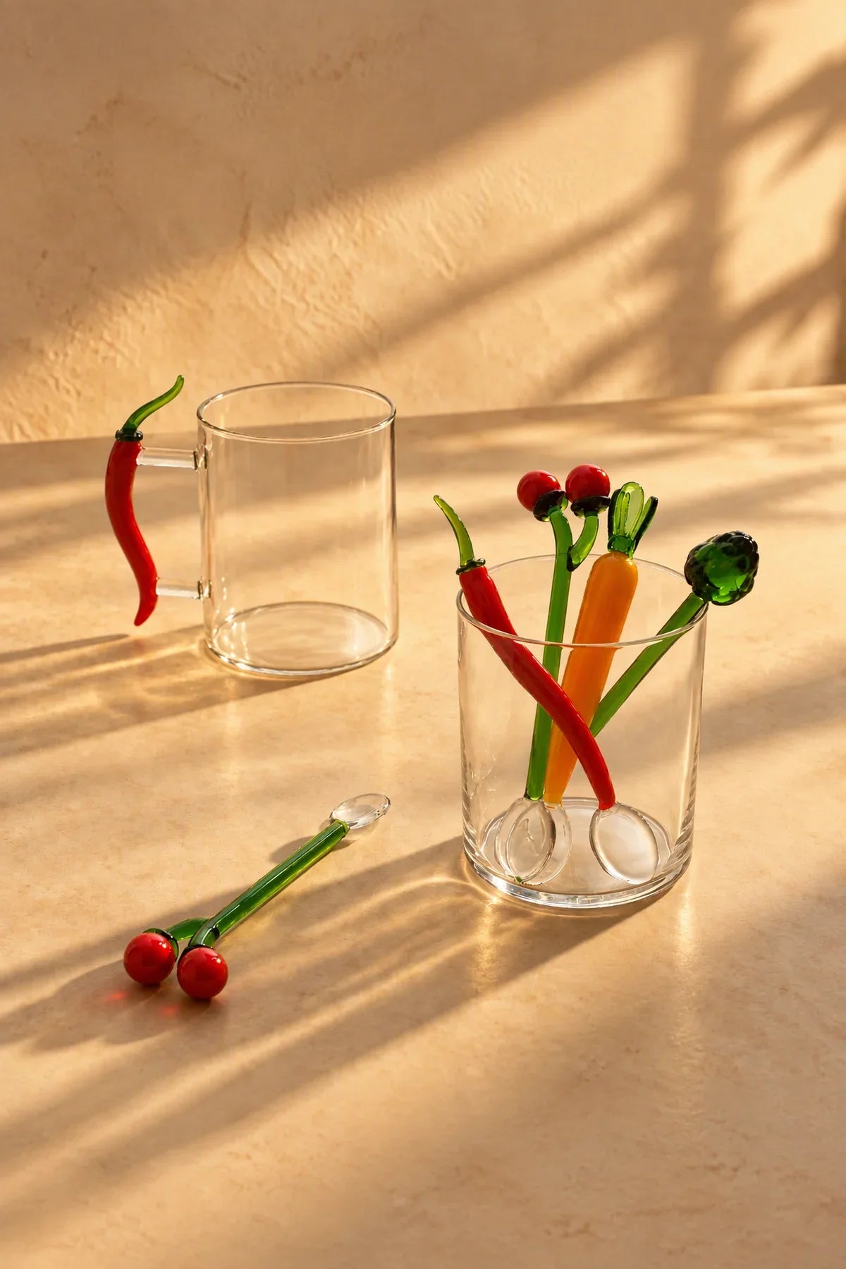Storybook Garden Multicolor Borosilicate Glass Stirring Spoon