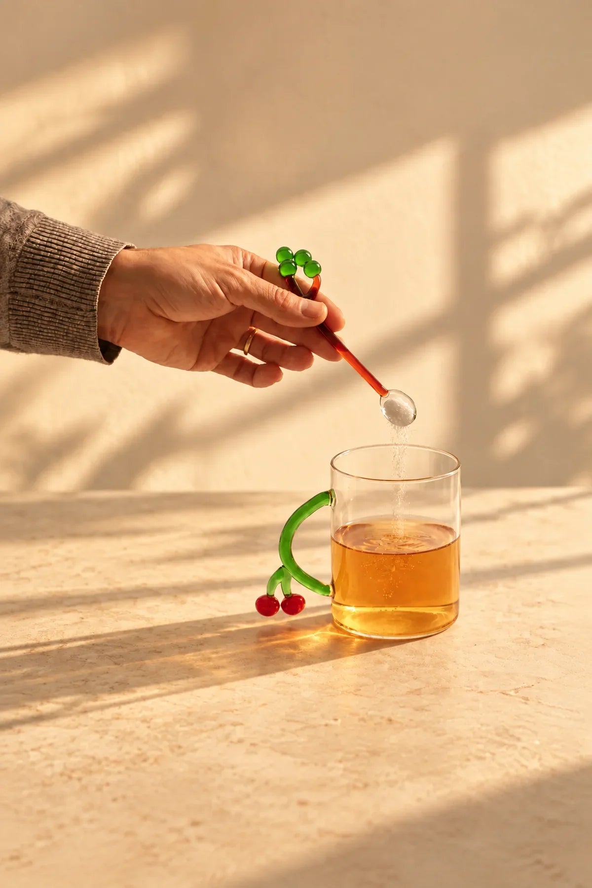 Storybook Garden Multicolor Borosilicate Glass Stirring Spoon