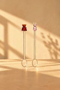 Storybook Garden Multicolor Borosilicate Glass Stirring Spoon