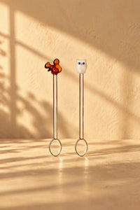 Storybook Garden Multicolor Borosilicate Glass Stirring Spoon