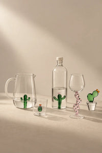 Desert Bloom Green Borosilicate Glass Vase
