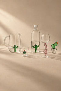 Desert Bloom Green Borosilicate Glass Vase