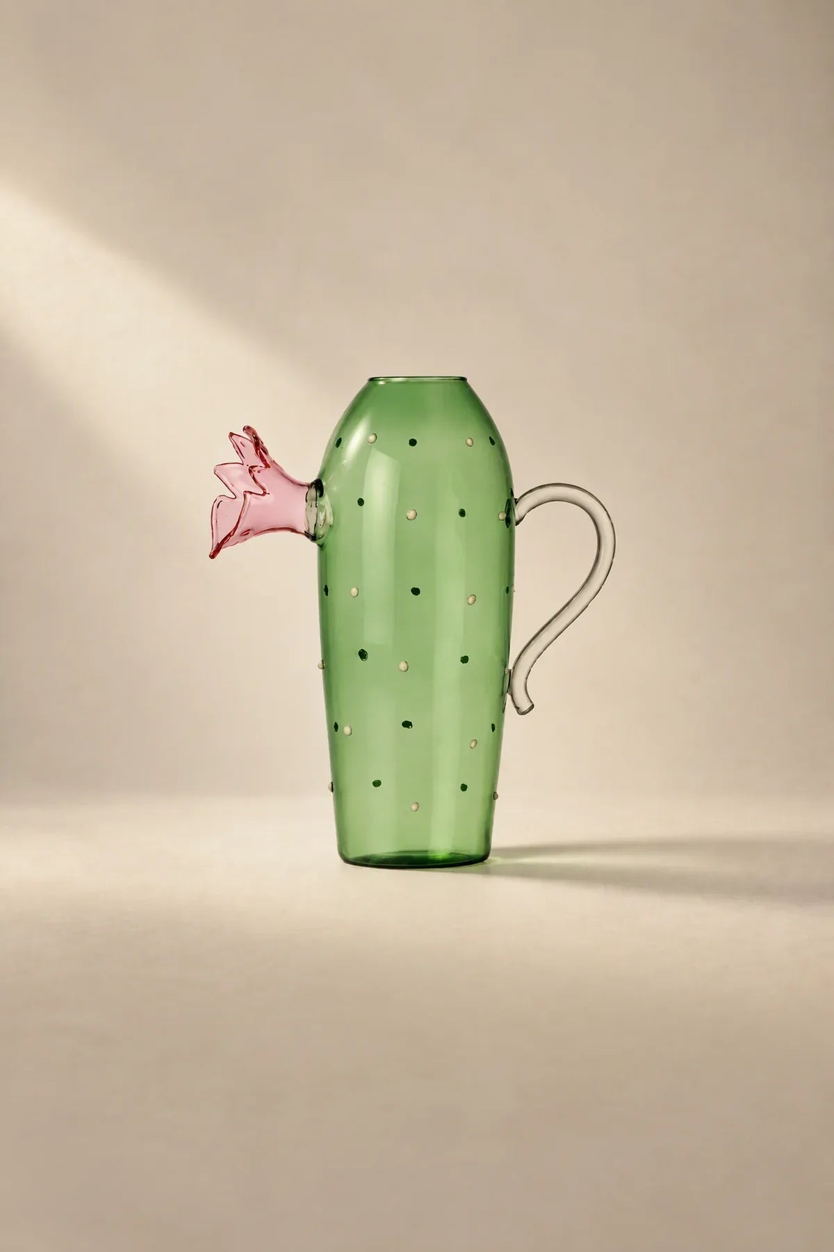 Desert Bloom Green Borosilicate Glass Vase