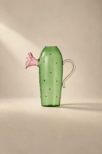 Desert Bloom Green Borosilicate Glass Vase