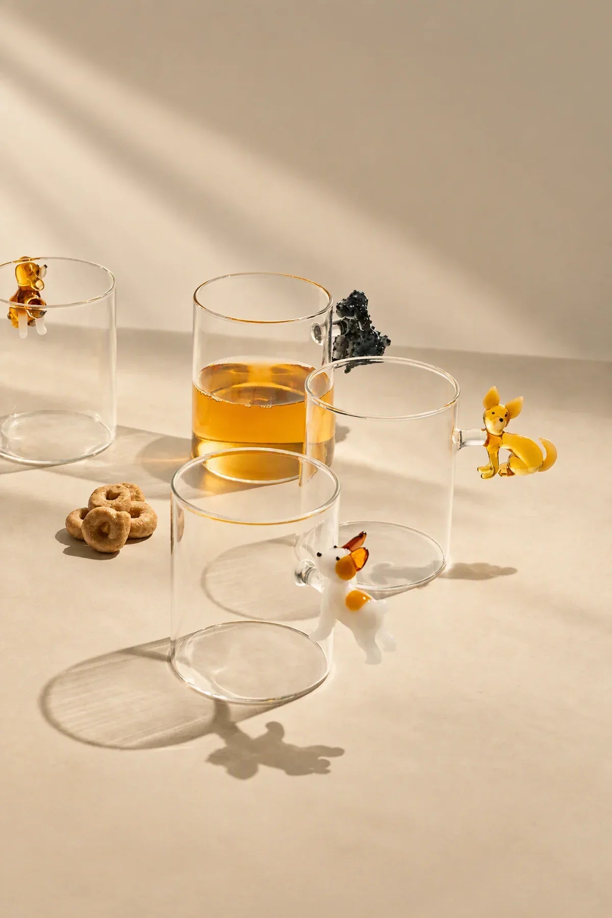Studio Picnic Clear Glass Dog Pitcher
