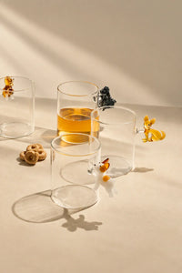 Studio Picnic Clear Glass Dog Pitcher