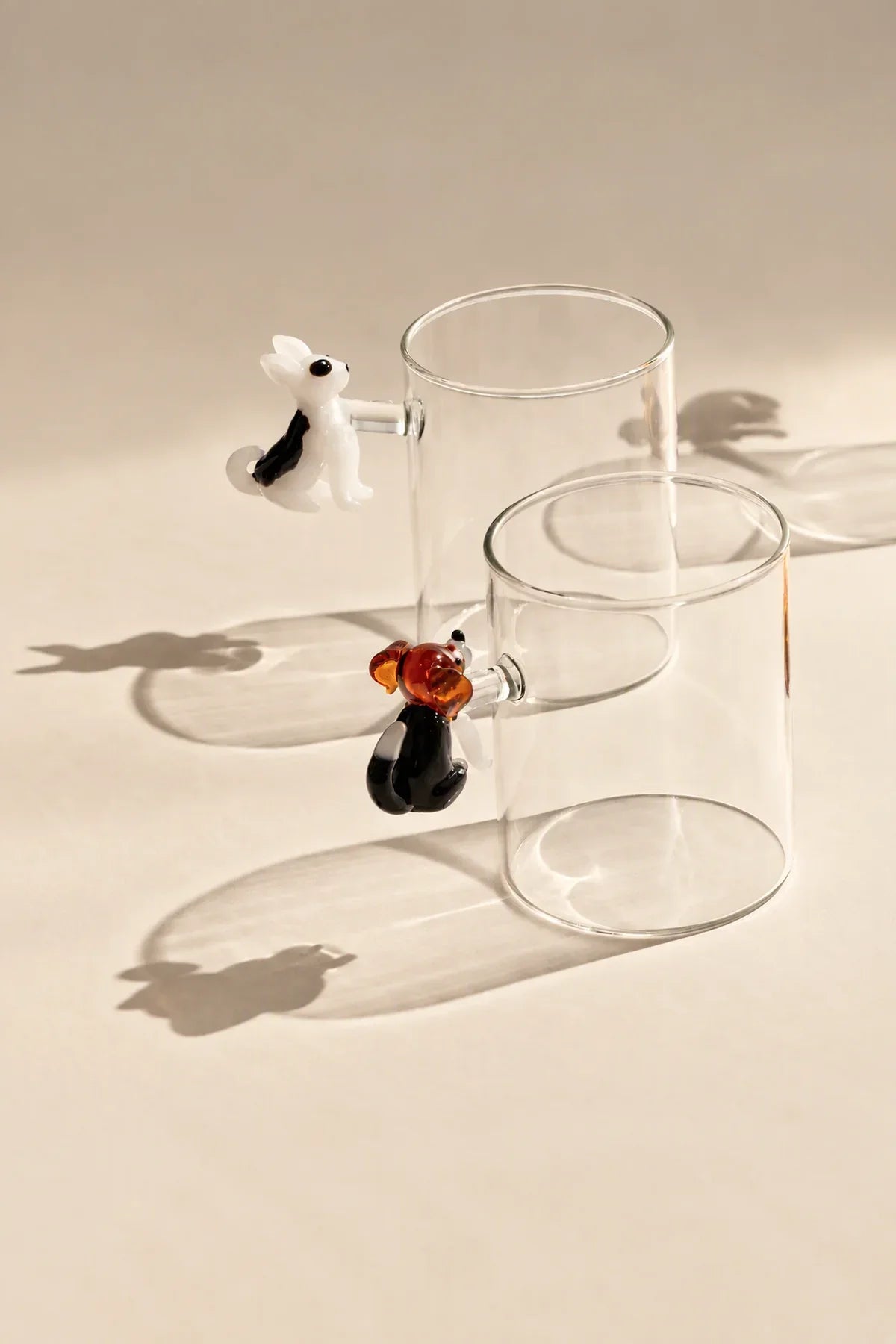 Studio Picnic Clear Glass Dog Pitcher